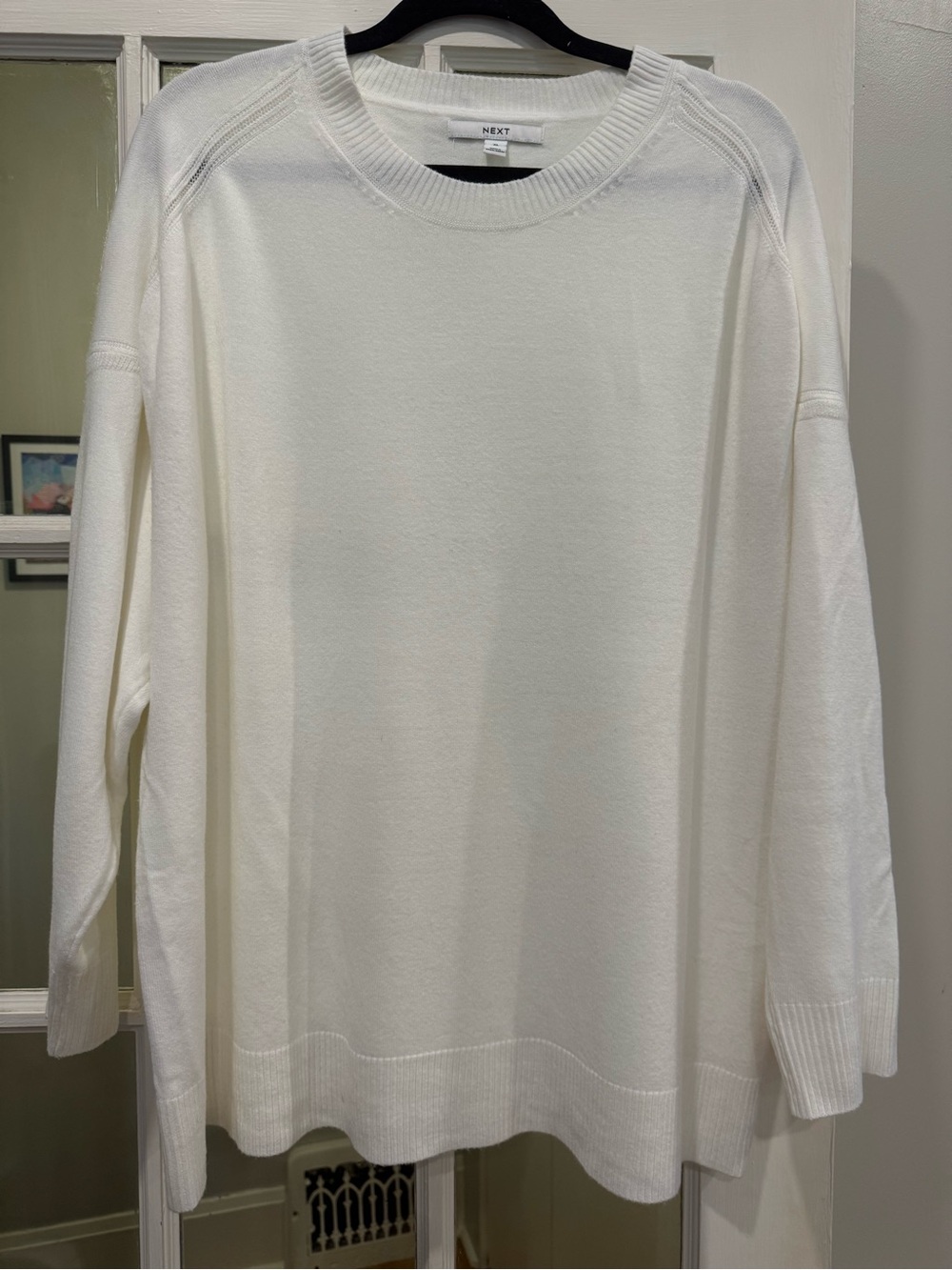NEXT Womens Crewneck Sweater in White